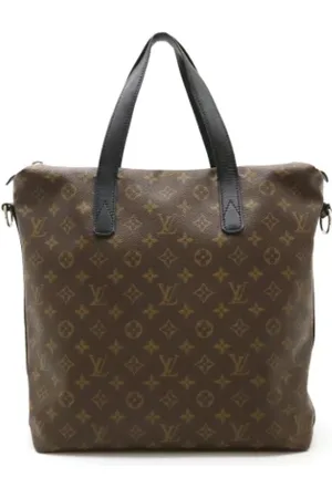 LOUIS VUITTON Pre-owned, Heren, Bruin, ONE Size, Leer, Tweedehands leren Louis Vuitton tassen