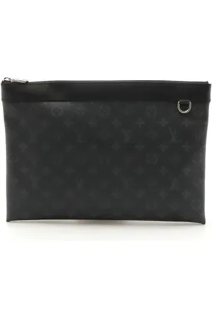 LOUIS VUITTON Pre-owned, Heren, Zwart, ONE Size, Pre-owned Fabric clutches