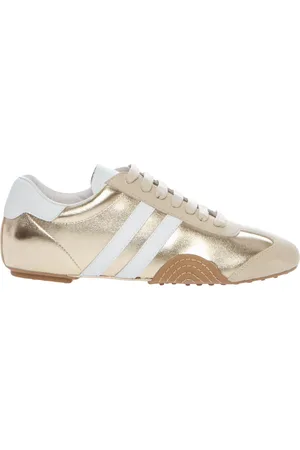 OVYE Schoenen, Dames, Geel, 41 EU, Leren Damessneakers