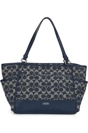 Coach Pre-owned, Dames, Blauw, ONE Size, Pre-owned Canvas totes