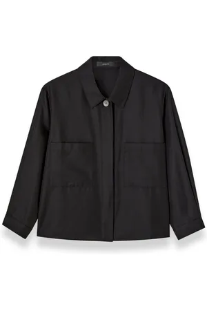 Joseph Jassen, Dames, Zwart, L, Katoen, Zijden Katoenen Shirt Zwart