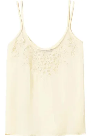Twin-Set Tops, Dames, , L, Crème Top voor Vrouwen