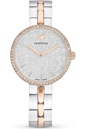 Swarovski Accessoires, unisex, Grijs, ONE Size, Cosmopolitan horloge met metalen armband in het wit - Zwitserse productie | Artikelnummer: 5644081