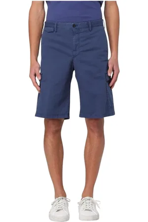 PT Torino Korte broeken, Heren, Blauw, 2Xl, Blauwe Stijlvolle Casual Shorts met Rits