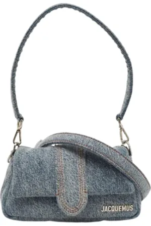 Jacquemus Pre-owned, Dames, Blauw, ONE Size, Denim, Pre-owned Denim shoulder-bags