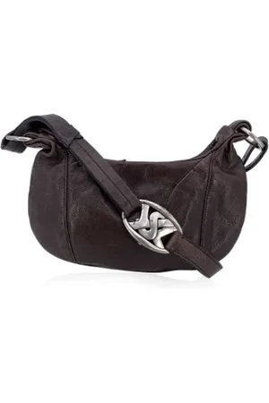 Saint Laurent Pre-owned, Dames, Bruin, ONE Size, Tweedehands leren schoudertassen