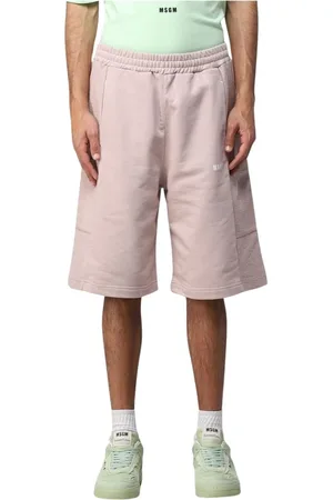 Msgm Korte broeken, Heren, , S, Katoen, Panel Sweatshorts voor Mannen