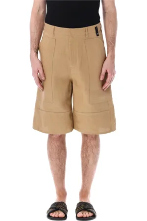Fendi Korte broeken, Heren, Bruin, L, Ash Canvas Bermudas Ss 24