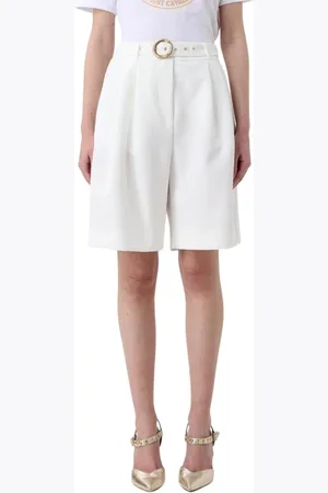 Roberto Cavalli Korte broeken, Dames, Wit, L, Witte Op Maat Gemaakte Shorts met Modern Ontwerp