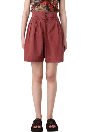 Max Mara Korte broeken, Dames, Bruin, XS, Elegante Baksteenrode Korte Jas