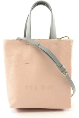 Marni Pre-owned, Dames, Roze, ONE Size, Leer, Tweedehands leren handtassen