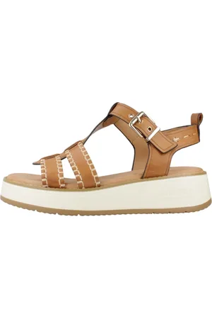 Carmela Schoenen, Dames, Bruin, 40 EU, Stijlvolle Wedges Sandaal voor Vrouwen