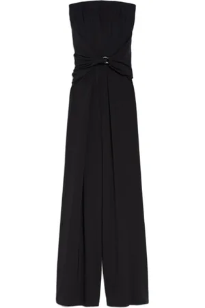 Max Mara Jumpsuits & Playsuits, Dames, Zwart, XS, Zwarte Gedrapeerde Taille Jurk