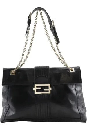 Fendi Pre-owned, Dames, Zwart, ONE Size, Leer, Pre-owned Leather totes