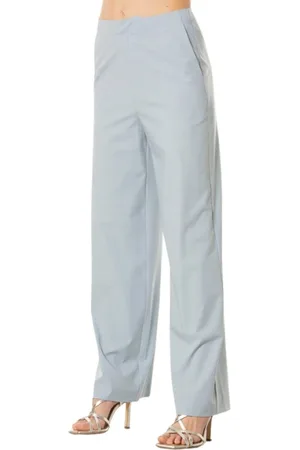 Isabelle Blanche Broeken, Dames, Blauw, S, Polyester, Wijde broek - Cashmere