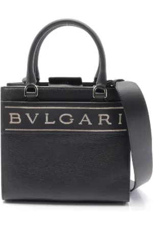 Bvlgari Pre-owned, Dames, Zwart, ONE Size, Leer, Tweedehands leren handtassen
