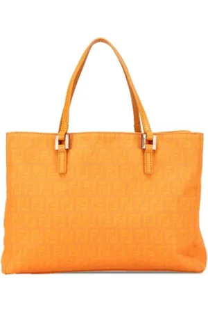 Fendi Pre-owned, Dames, Oranje, ONE Size, Pre-owned Canvas totes