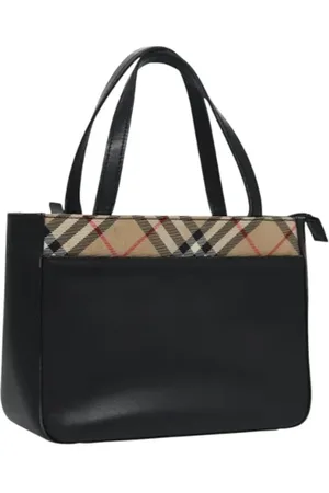 Burberry Pre-owned, Dames, Zwart, ONE Size, Leer, Tweedehands leren handtassen