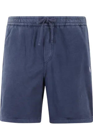 Ralph Lauren Korte broeken, Heren, Blauw, S, Katoen, Navy Blauwe Track Shorts met Koord