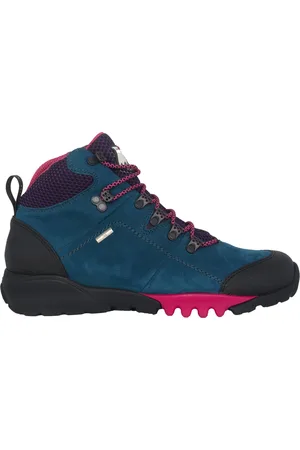 Waldläufer Sport, Dames, Blauw, 42 EU, Leer, Blauwe Brede Pasvorm Dames Enkellaars