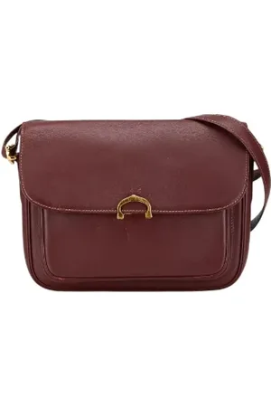 Cartier Pre-owned, Dames, Rood, ONE Size, Leer, Pre-owned Leather crossbody-bags