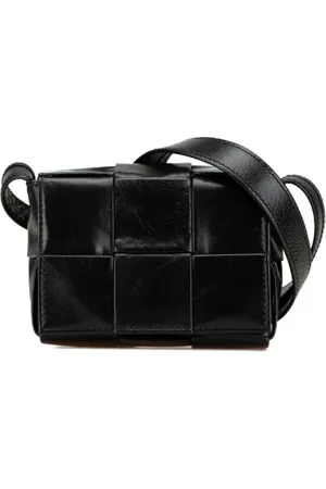 Bottega Veneta Pre-owned, Dames, Zwart, ONE Size, Leer, Pre-owned Leather crossbody-bags