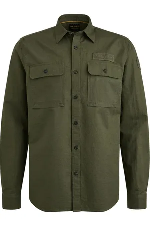 PME Legend™ Jassen, Heren, Groen, XL, Katoen, Casual langemouw katoen/linnen Laurence