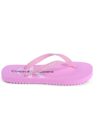 Calvin Klein Schoenen, Dames, Roze, 38 EU, Roze Slippers voor de Zomer