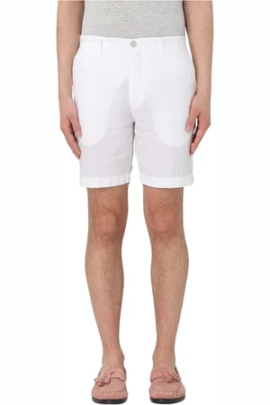 120% Lino Korte broeken, Heren, Wit, 7Xl, Linnen, Witte Linnen Shorts voor Mannen