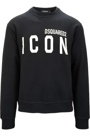 Dsquared2 Sweatshirts & Hoodies, Heren, Zwart, S, Katoen, Heren Pullover Sweatshirt met 