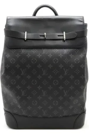 LOUIS VUITTON Pre-owned, Heren, Zwart, ONE Size, Leer, Pre-owned Canvas backpacks