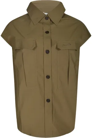 P.A.R.O.S.H. Blouses & Shirts, Dames, Groen, S, Beige Shirt Collectie