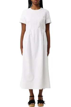 add Kleedjes, Dames, Wit, M, Katoen, Roze Midi Jurk voor Vrouwen