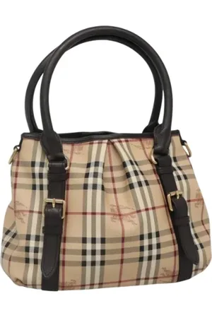 Burberry Pre-owned, Dames, , ONE Size, Leer, Tweedehands leren handtassen