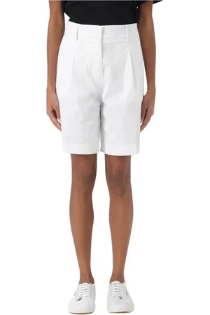 K-Way Korte broeken, Dames, Wit, S, Katoen, Stijlvolle katoenen shorts voor vrouwen