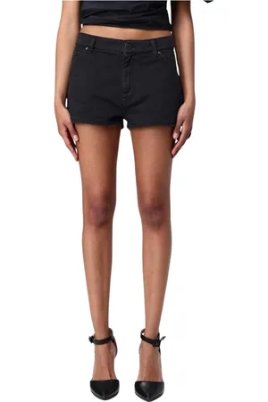 Pinko Korte broeken, Dames, Zwart, W27, Denim, Witte Denim Shorts