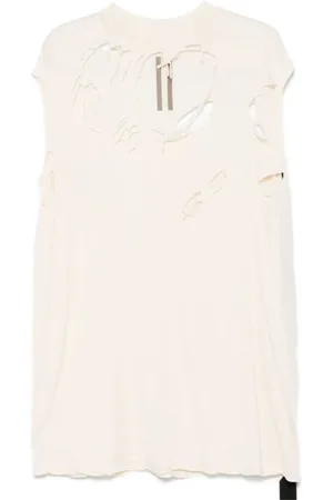 Rick Owens Tops, Dames, , S, Katoen, Natuurlijke Trap T-shirt