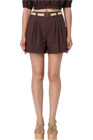 Twin-Set Korte broeken, Dames, Bruin, L, Bruine Stijlvolle Korte Jurk Vrouwen