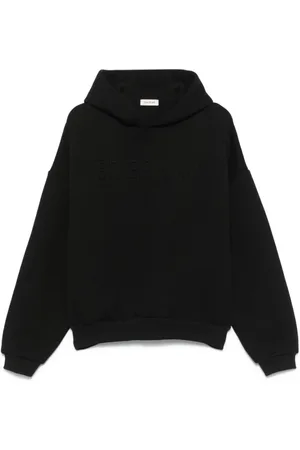 FEAR OF GOD Sweatshirts & Hoodies, Heren, Zwart, M, Katoen, Zwarte Eternal Sweatshirt met reliëf logo