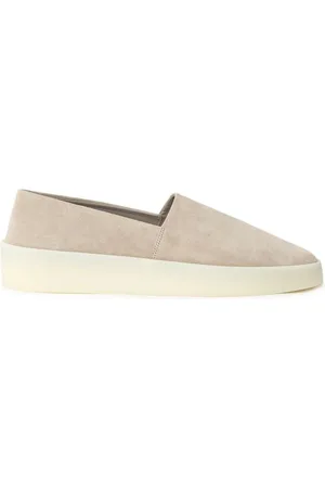 FEAR OF GOD Schoenen, Heren, , 44 EU, Suède, Grijze leren instapper