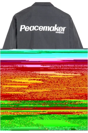 OAMC Overhemden, Heren, Zwart, L, Zwarte korte mouw overhemd met logo