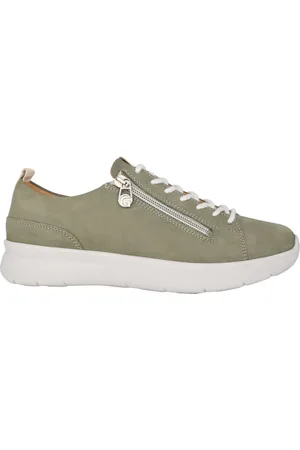 Ganter Schoenen, Dames, Groen, 37 1/2 EU, Wijde Pasvorm Groene Sneaker voor Vrouwen