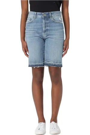 Dondup Korte broeken, Dames, Blauw, W25, Denim, Denim shorts met relaxte pasvorm