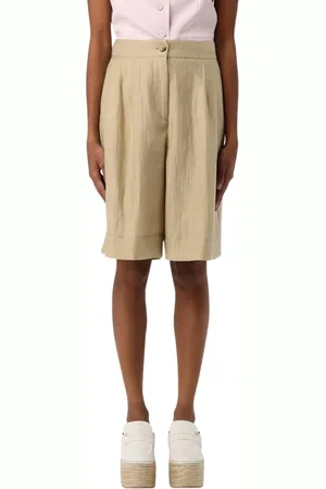 Kaos Korte broeken, Dames, , L, Linnen, Geplooide Bermuda Shorts