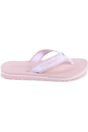 Tommy Hilfiger Schoenen, Dames, Wit, 38 EU, Polyester, Witte Dames Slippers Stijlvol Comfortabel