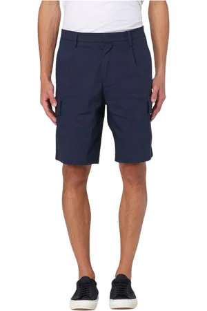 K-Way Korte broeken, Heren, Blauw, M, Blauwe Cargo Shorts met Zakken
