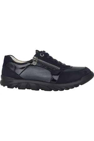 Ganter Schoenen, Dames, Blauw, 37 EU, Wijde pasvorm damessneaker - Blauw