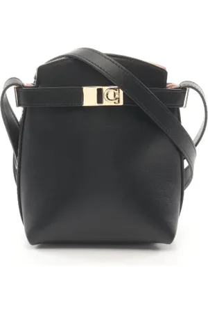 Salvatore Ferragamo Pre-owned, Dames, Zwart, ONE Size, Leer, Pre-owned Leather crossbody-bags