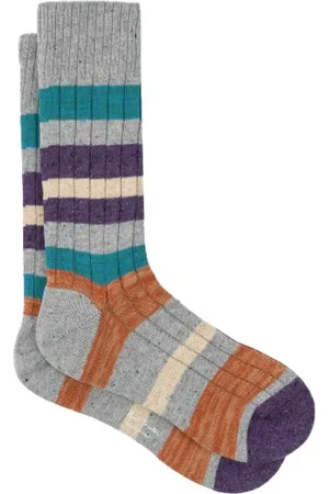 Paul Smith Ondergoed, Heren, Veelkleurig, ONE Size, Chunky Gestreepte Sokken