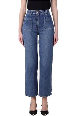 Elisabetta Franchi Jeans, Dames, Blauw, W26, Klassieke Blauwe Straight Leg Jeans